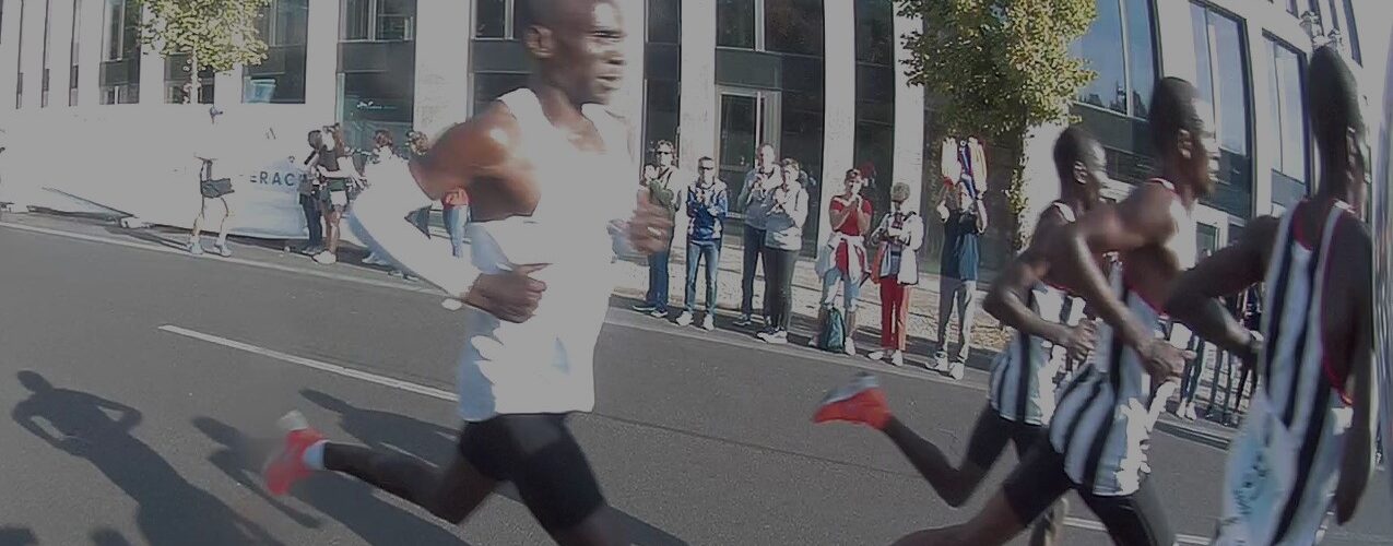 Eliud Kipchoge saat berlomba di Berlin Marathon 2018. (wikipedia)